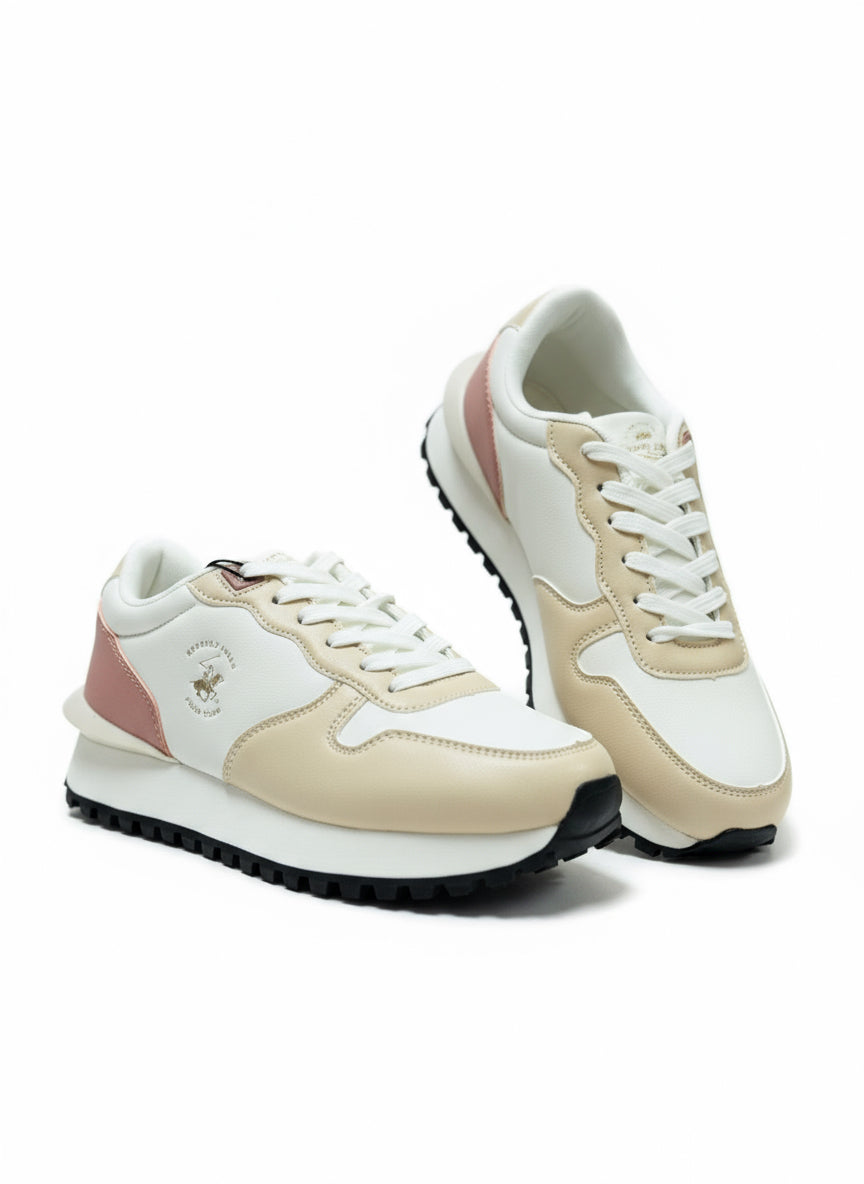 Tenis Polo Club blanco con rosado mujer ZORAH-WHP-W6-B – Kima Shop HN