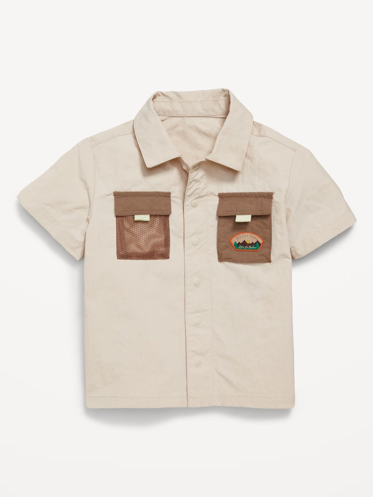 Camisa beige niño tipo safary Old Navy