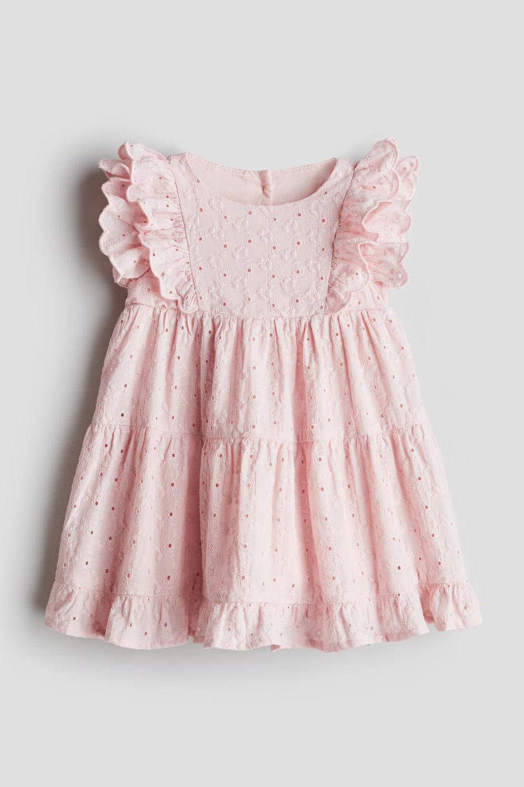 Vestido rosado revuelo niña H&M