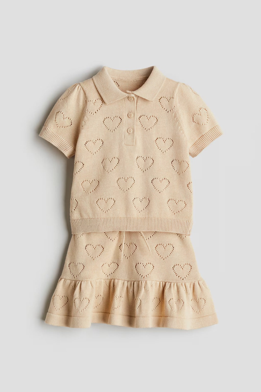 Set conjunto 2 piezas beige niña H&M 1272321