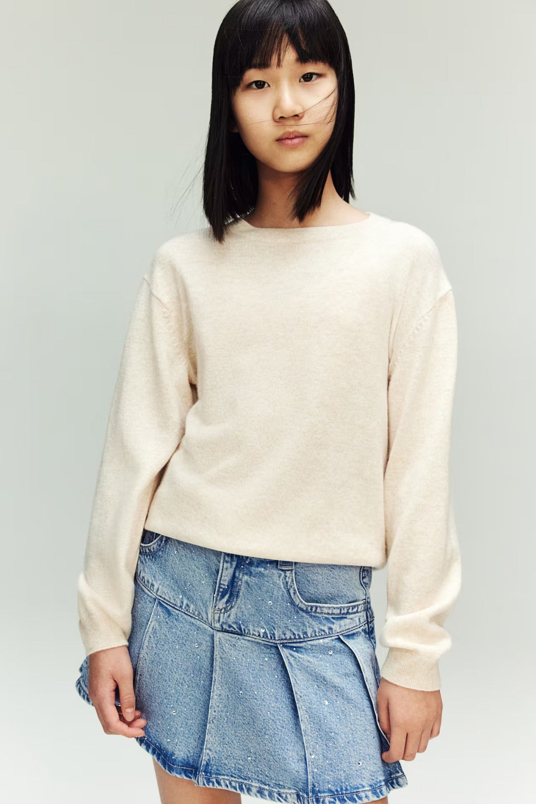 Falda azul jeans niña H&M 1263586