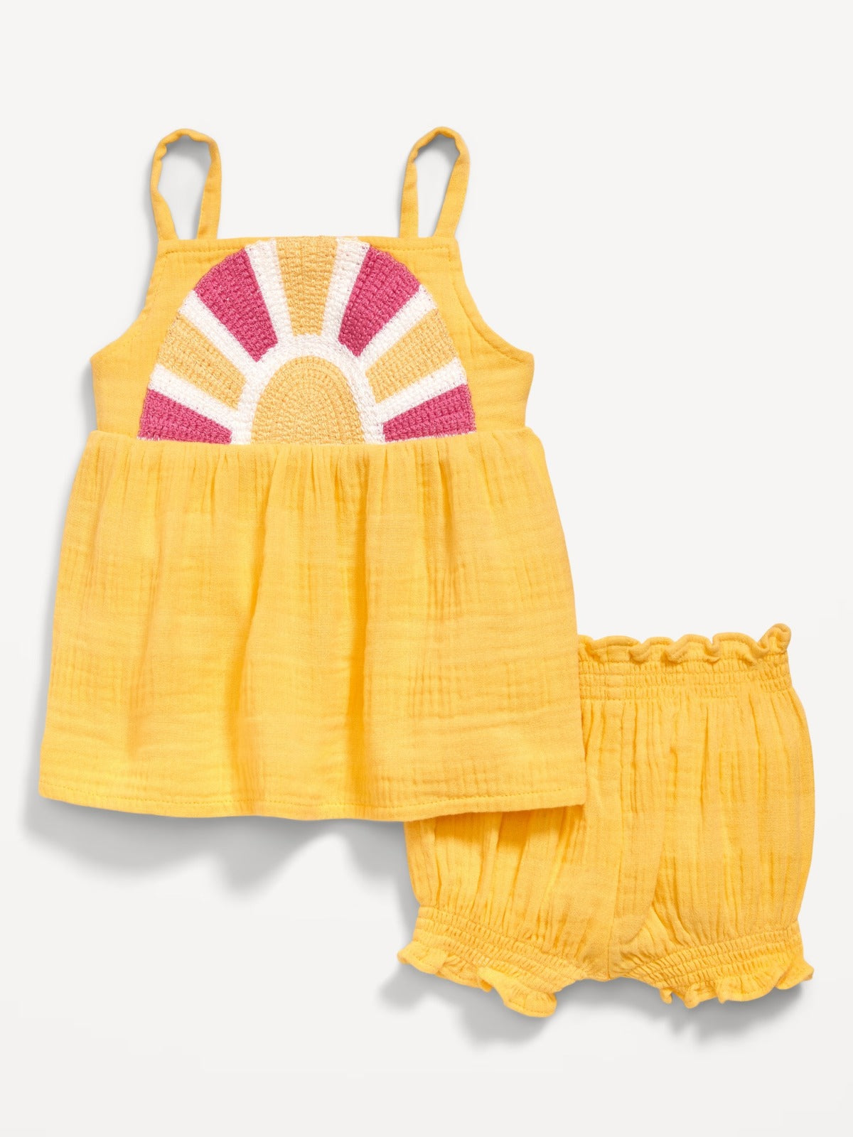 Set conjunto 2 piezas amarillo bebe niña Old Navy