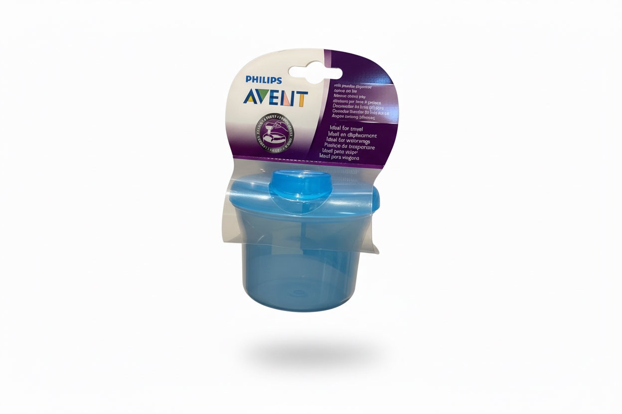 Dispensador contenedor Porta leche azul Avent bebe niño
