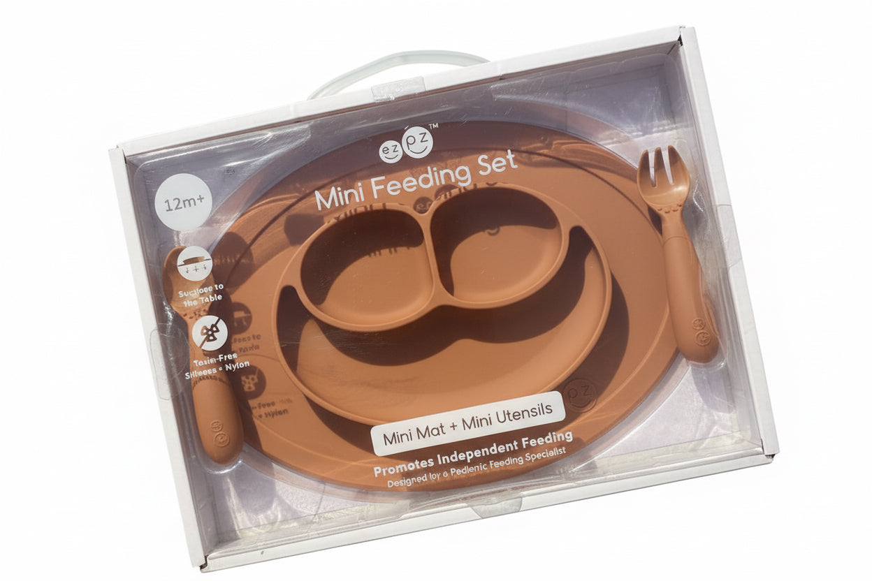 Set plato alimentación cuchara tenedor bebe niño niña silicona