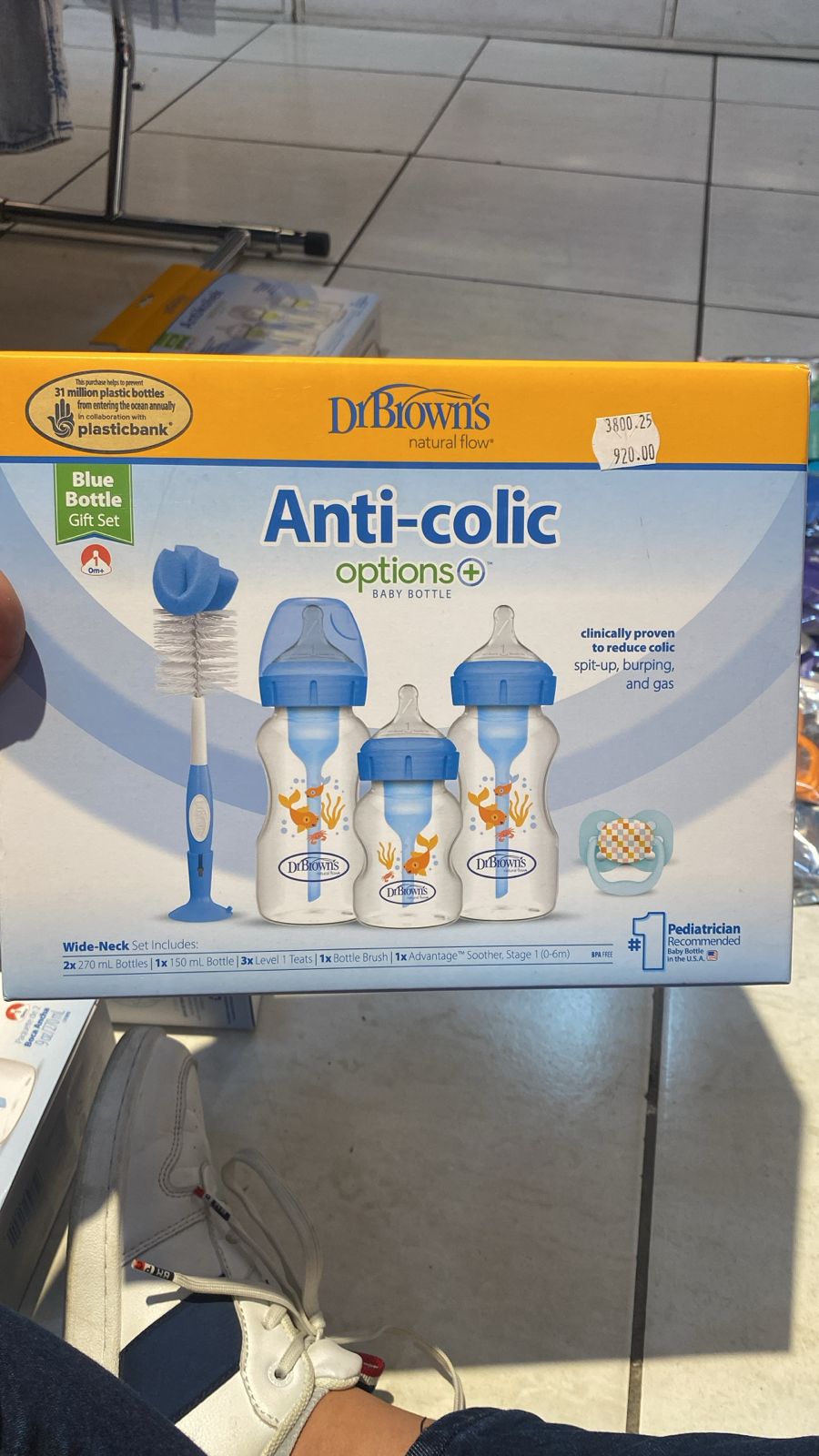 Juego Biberon 8 piezas azul Dr Brown bebe niño