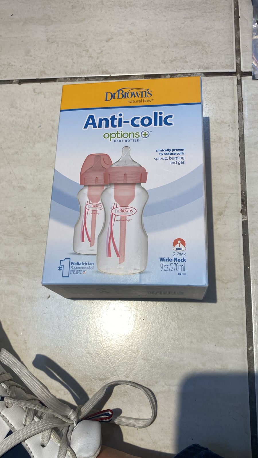 Set pack 2 pepes rosado Dr Brown bebe niño niña 9oz boca ancha