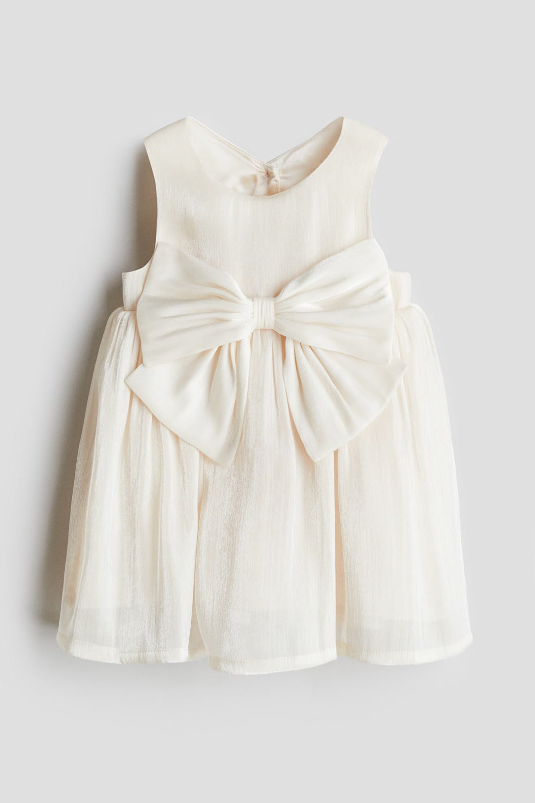 Vestido blanco crema chongo niña H&M 1242636007