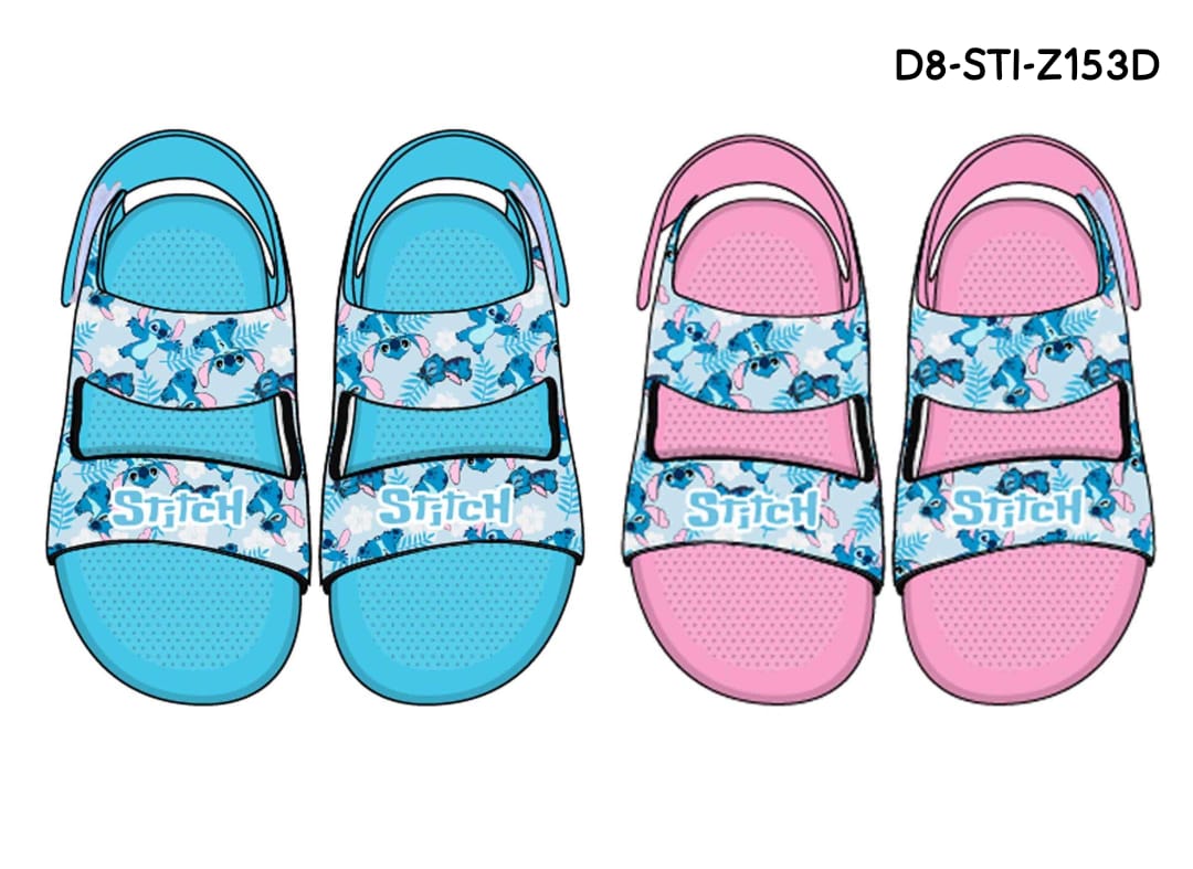 Sandalias crocs azul celeste niña Stitch D8-STI-Z153D 390345