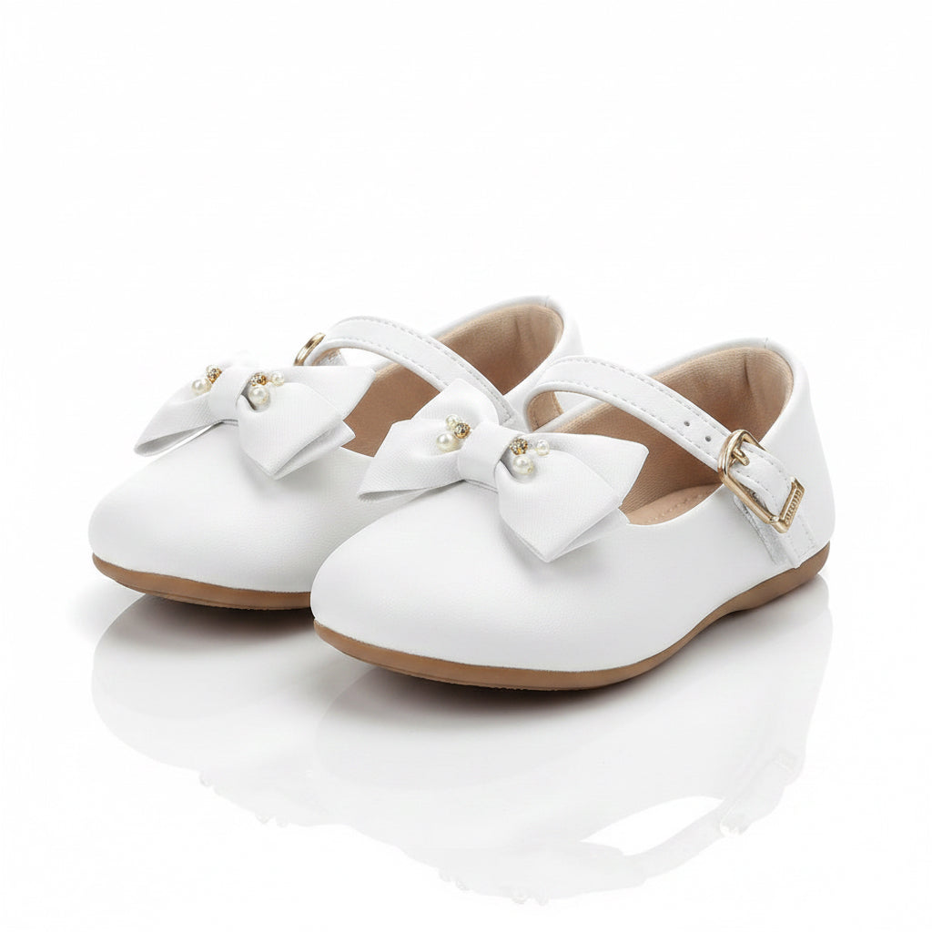 Zapatos zapatillas blancos bebe niña PAMPILI 4.01057.000