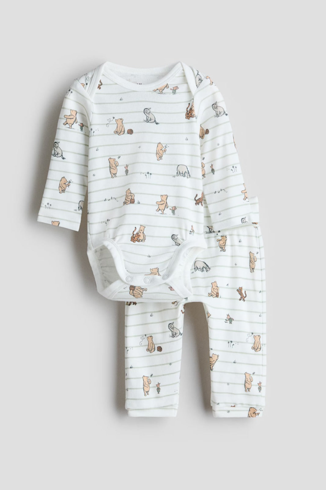 Set conjunto 2 piezas bebe niño mameluco pantalon Winnie pooh H&M 1290234002