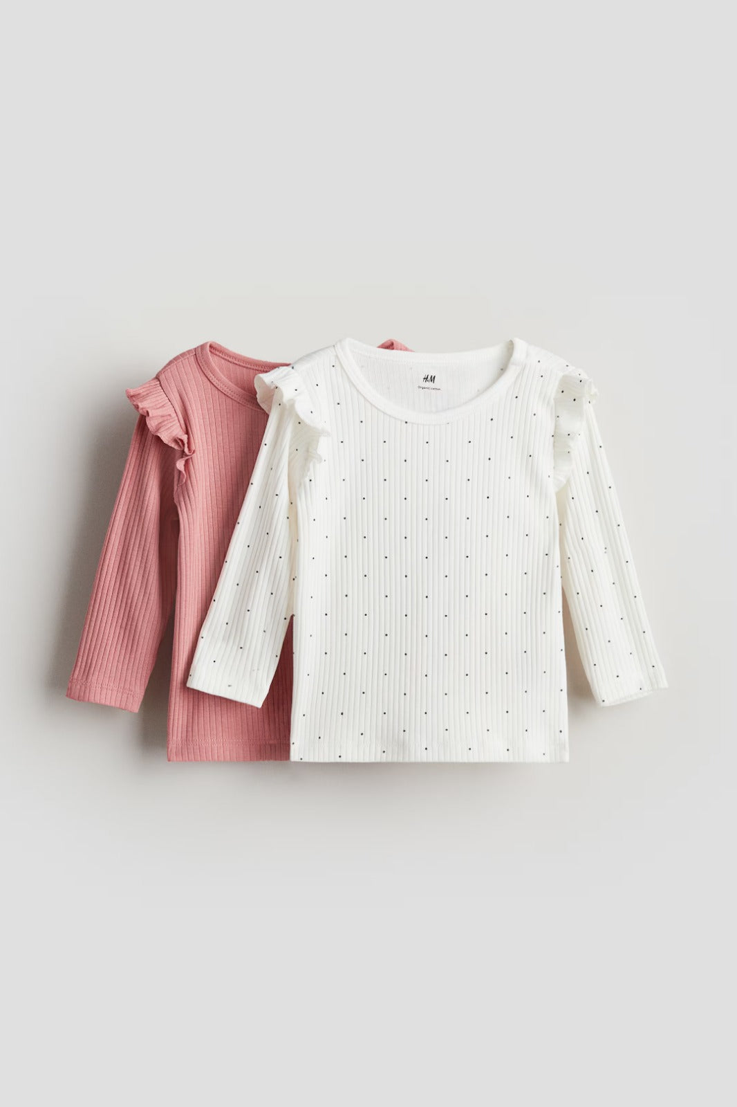 Set 2 camisas bebe niña roja blanca H&M 1226984005