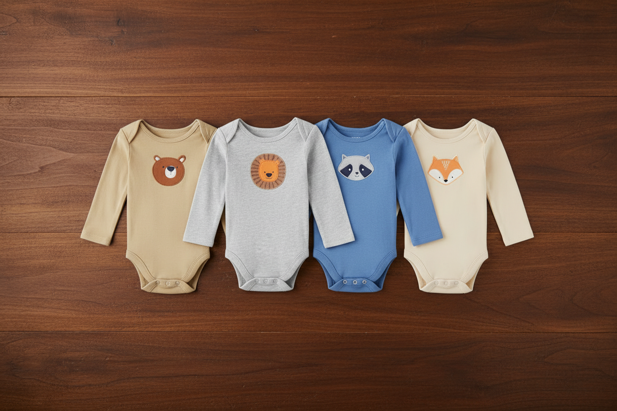 Set 4 mamelucos animales bebe niño Childrens Place 3049284