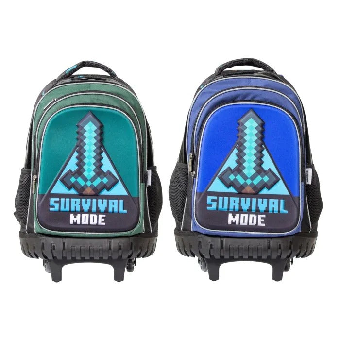 Mochila con ruedas espada verde Minecraft niño M34-220200