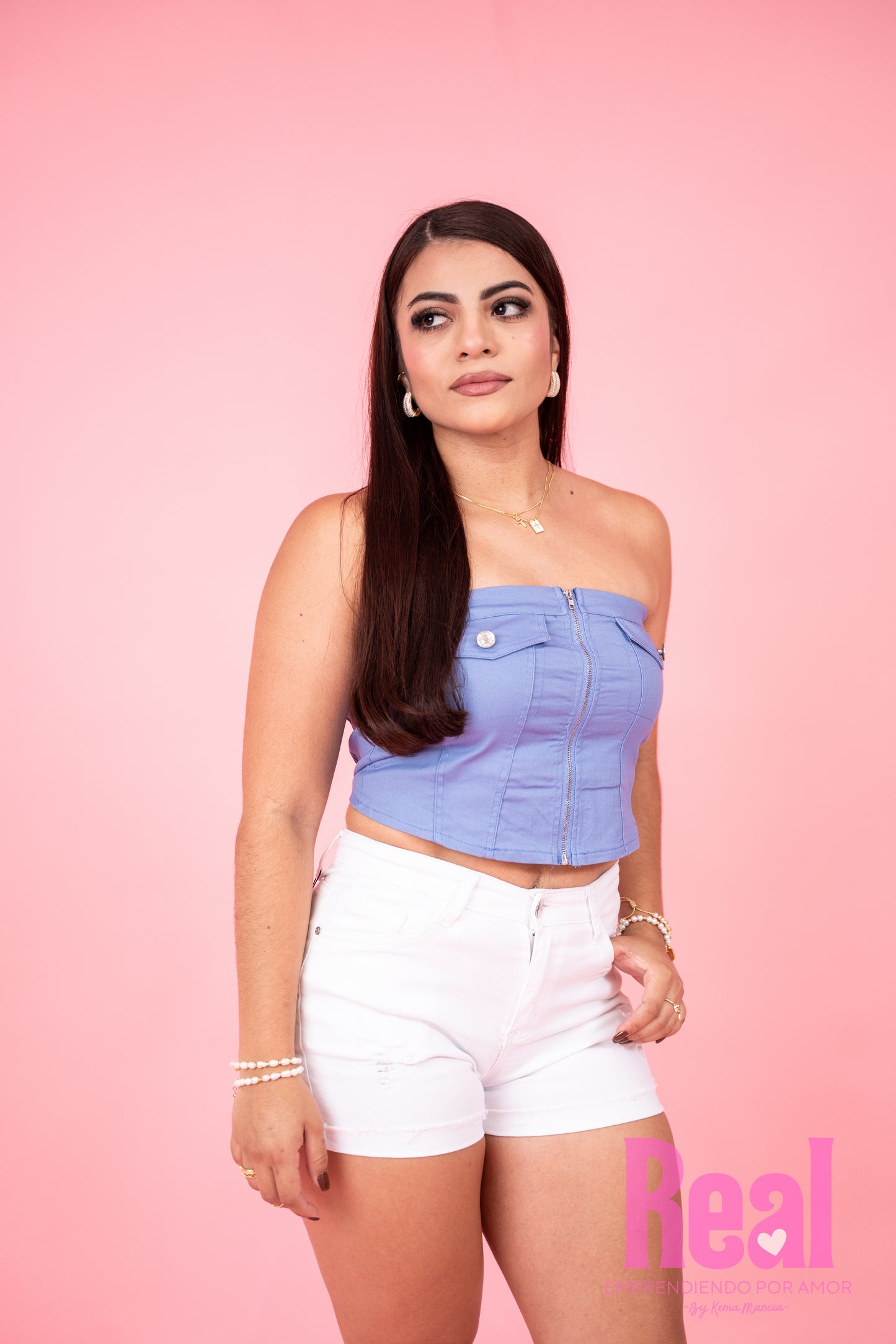 Short Jeans para Dama Blanco Tiro Alto Intrigue Z7-1009-A tallas 3-15 490390