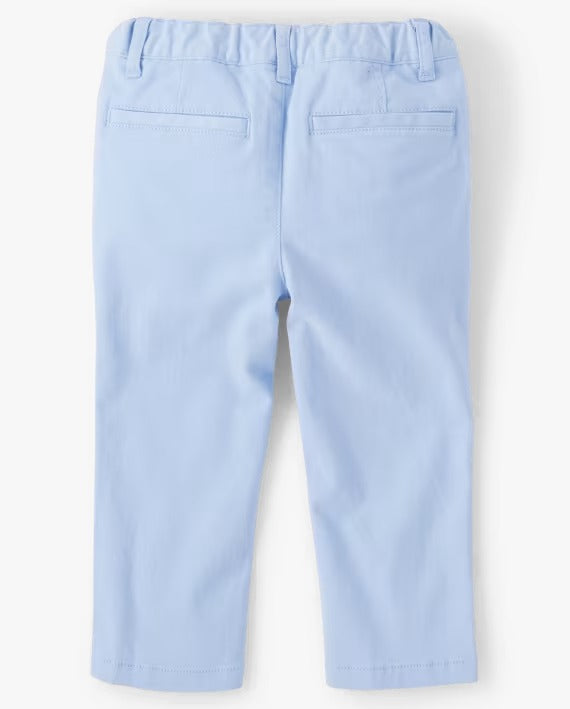 Pantalon tela azul celeste formal con elástico childrens place niño