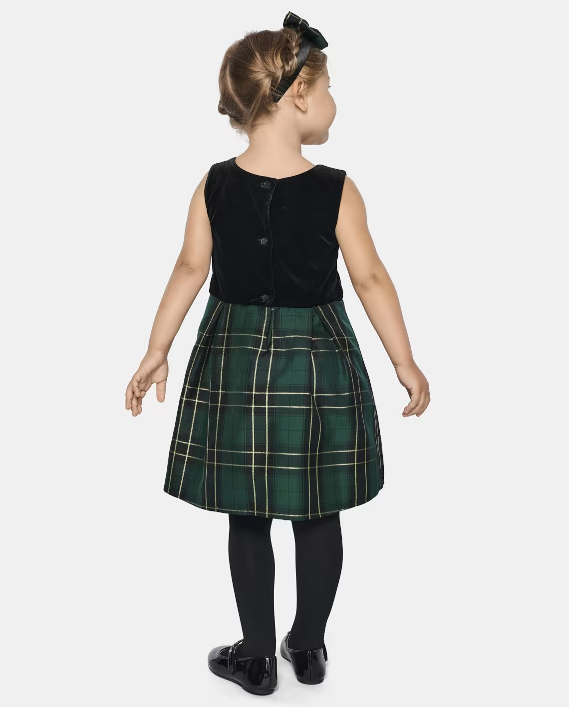Vestido verde cuadros Childrens Place 0/3m a 5 años 35341040