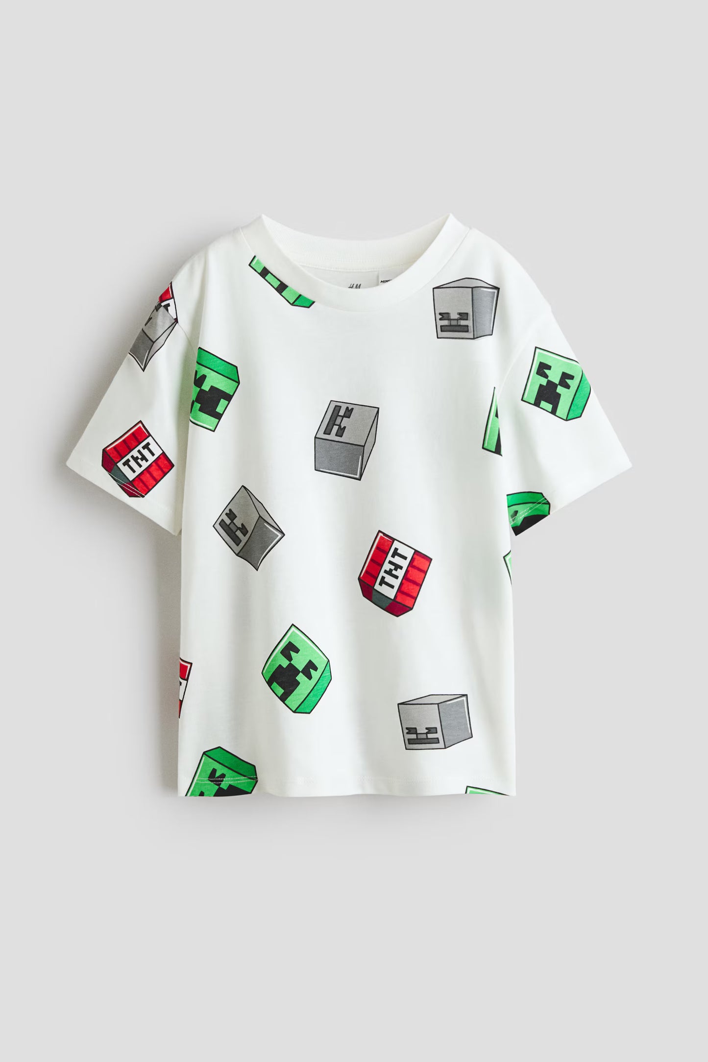 Camisa blanca niño Minecraft H&M 1354337002