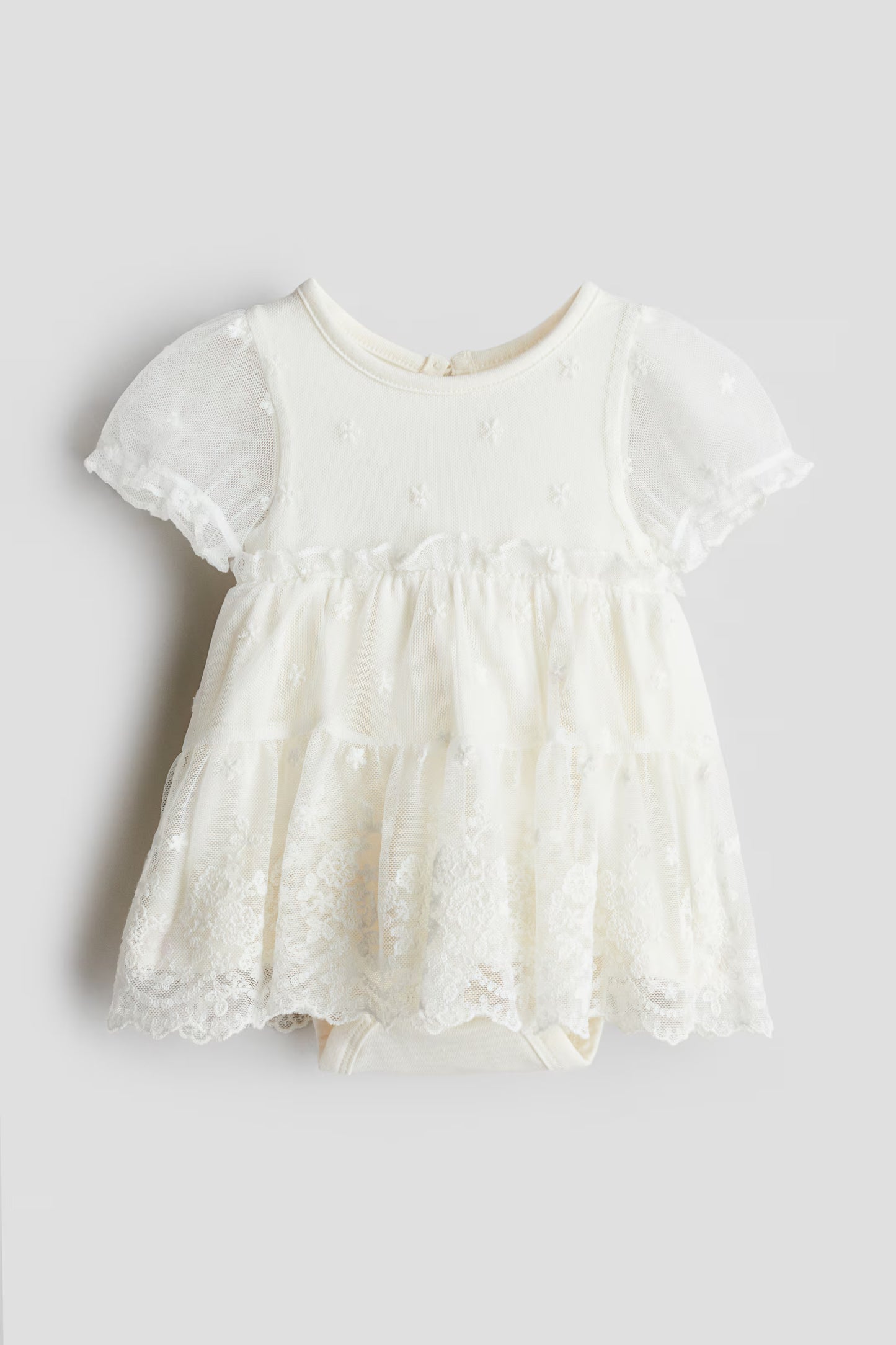 Vestido blanco bebe niña H&M 1250995001004