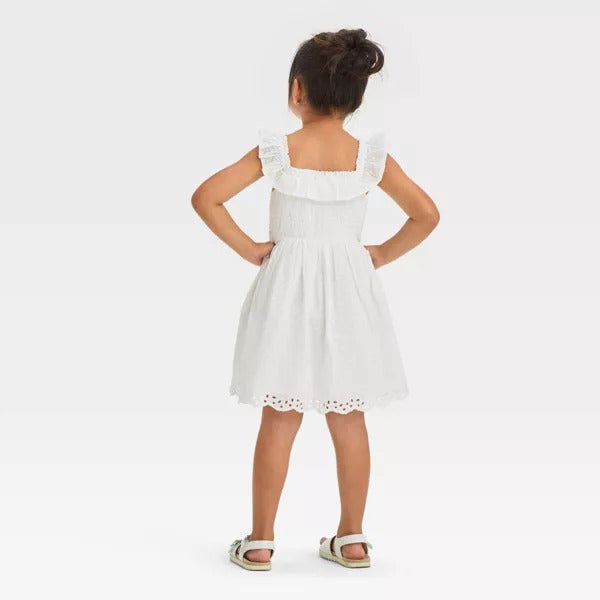 Vestido blanco Cat And Jack revuelos niña 20425456