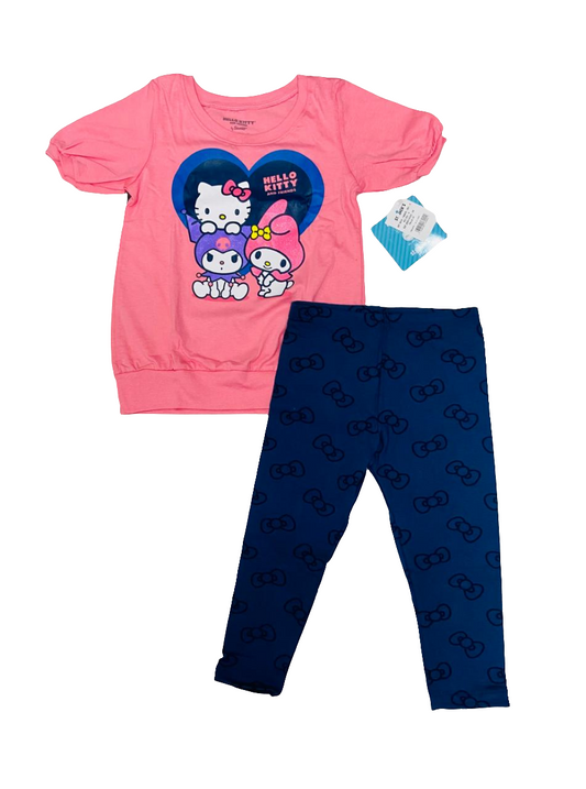 Set 2 piezas camisa rosada pantalon azul Hello Kitty St Jacks 2000142402