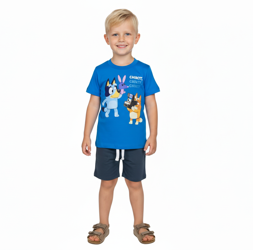 Set conjunto Camisa Azul Short Bluey CHIKIT, St Jacks niño 3000174302