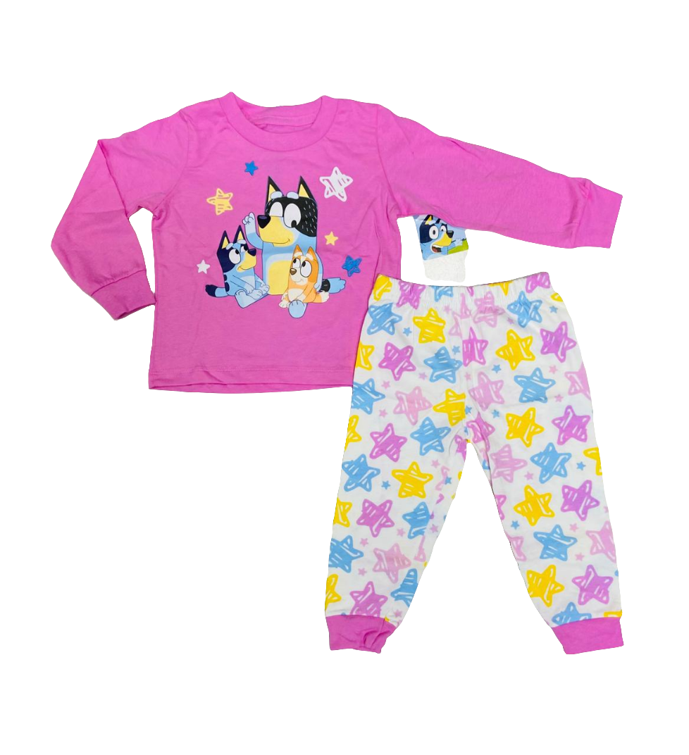 Pijama set 2 piezas Camisa Pantalon Estrellas niña bluey St Jacks 2080179501