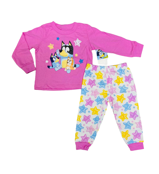 Pijama set 2 piezas Camisa Pantalon Estrellas niña bluey St Jacks 2080179501