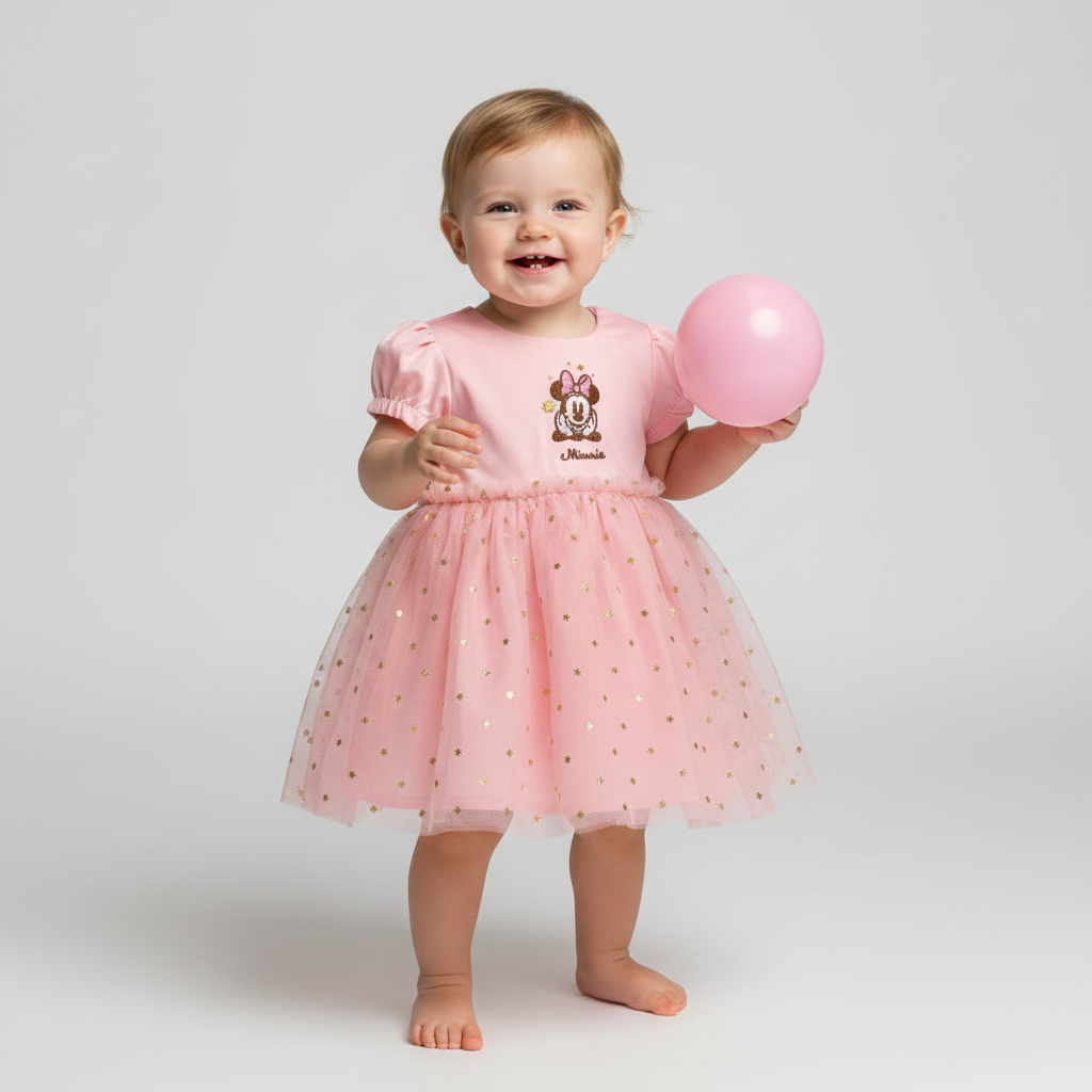 Vestido bebe niña rosado Minnie St Jacks 0190011202
