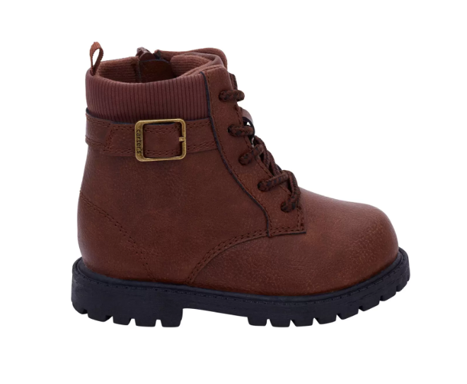 Burritos botines café Carters botas niña cintas 196562