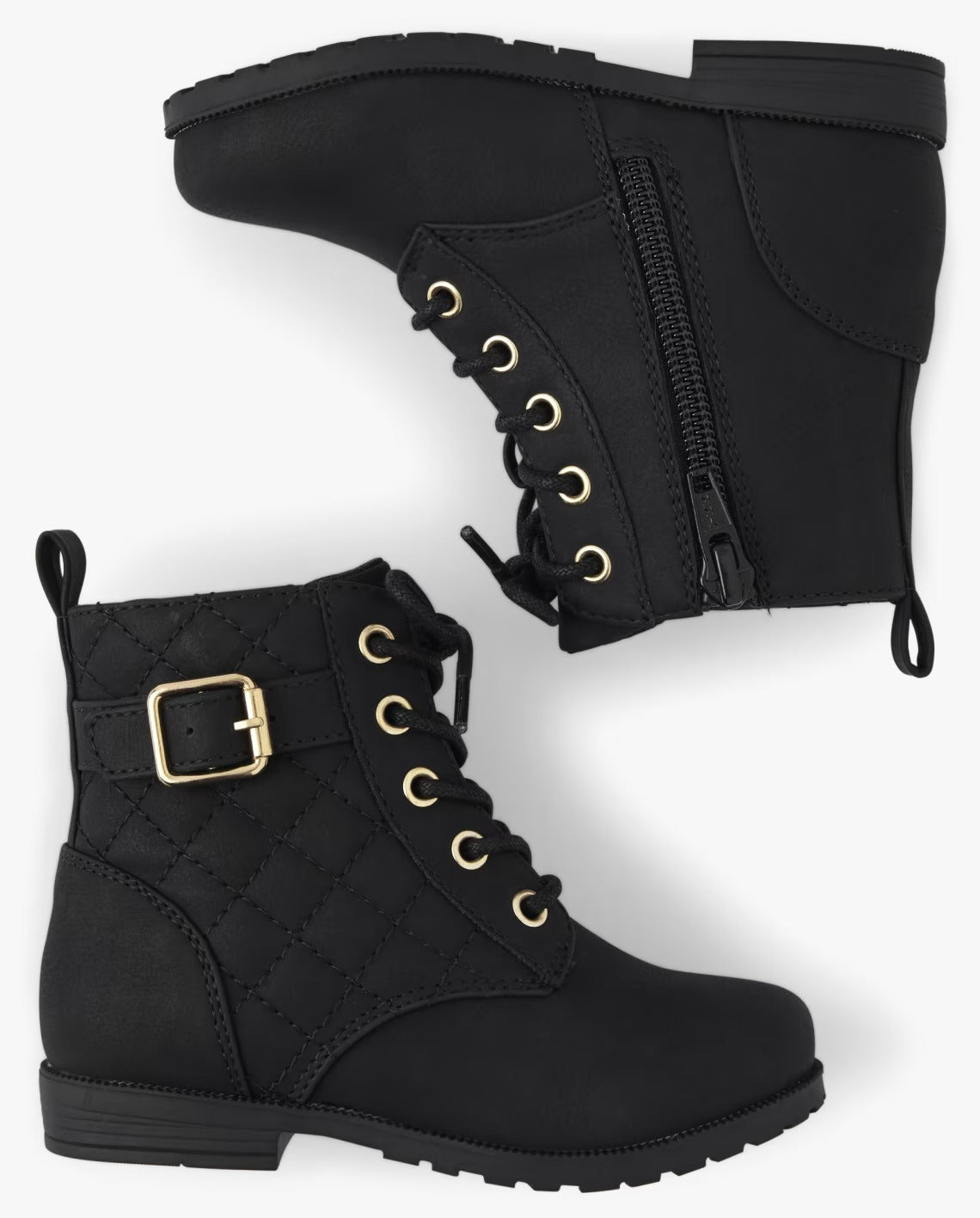 Botas botines burritos negros combat Childrens place