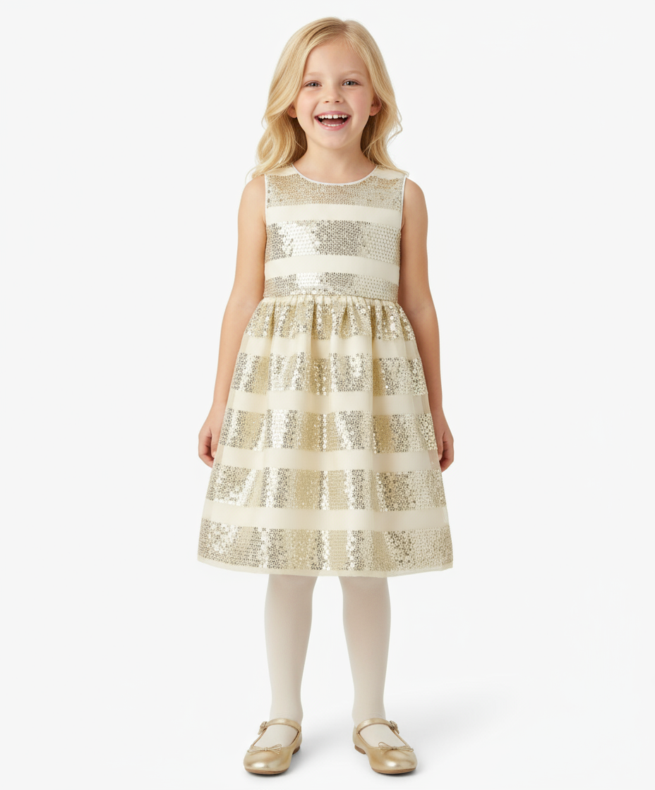 Vestido dorado lentejuelas nia Gymboree gala Kima Shop HN Vestido dorado lentejuelas nia Gymboree gala Kima Shop HN