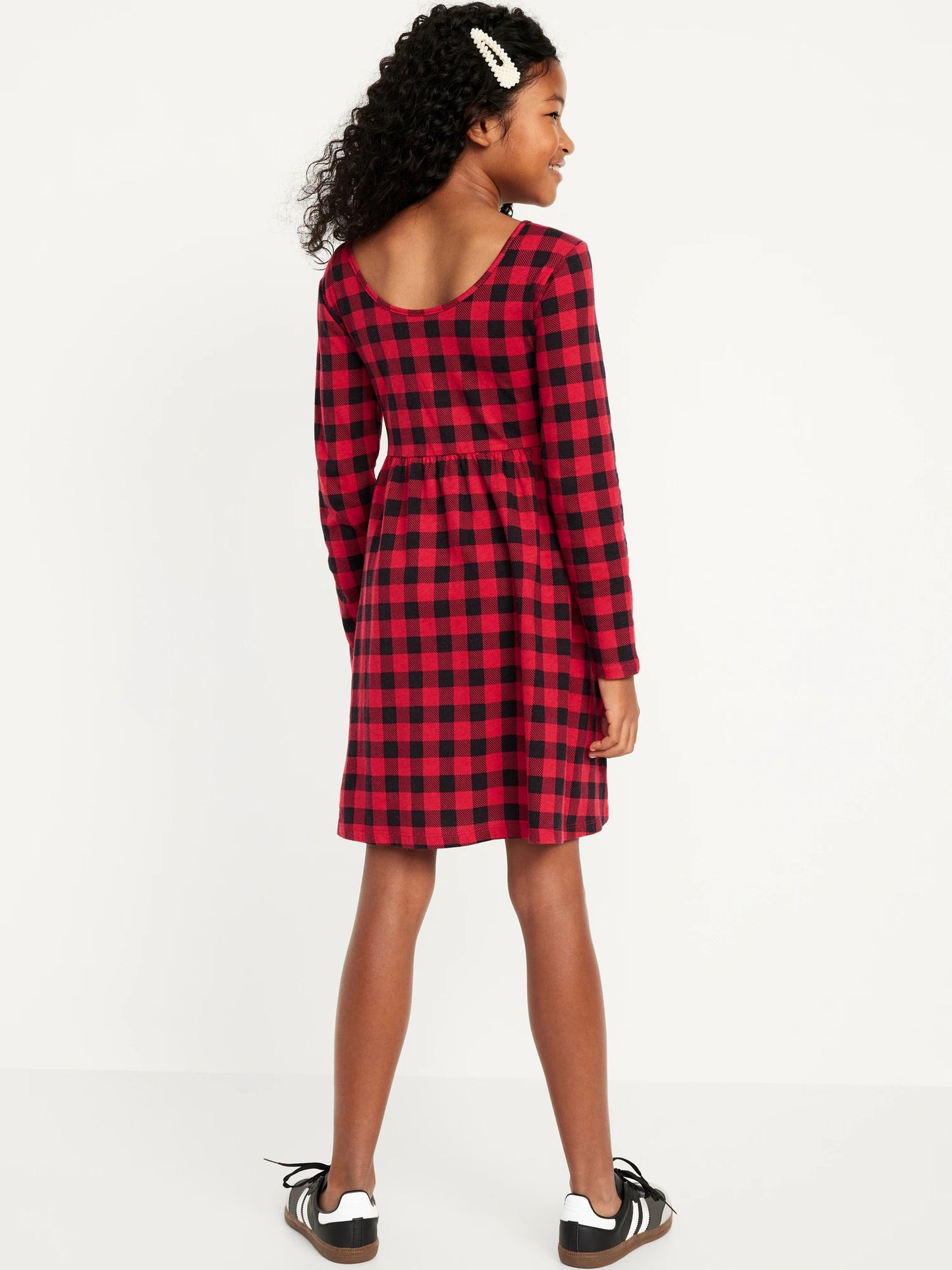 Vestido rojo cuadros Old Navy niña 83348720
