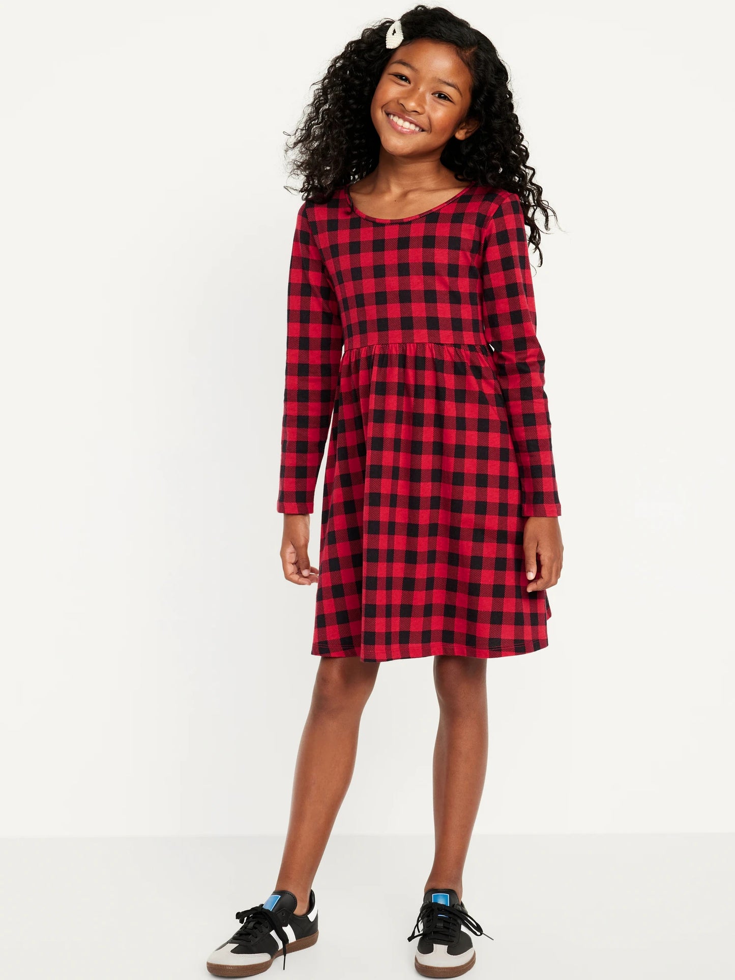 Vestido rojo cuadros Old Navy niña 83348720