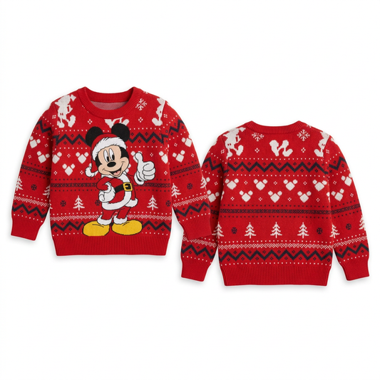 Sueter navideño bebe niño Mickey D1-MK-1363B rojo
