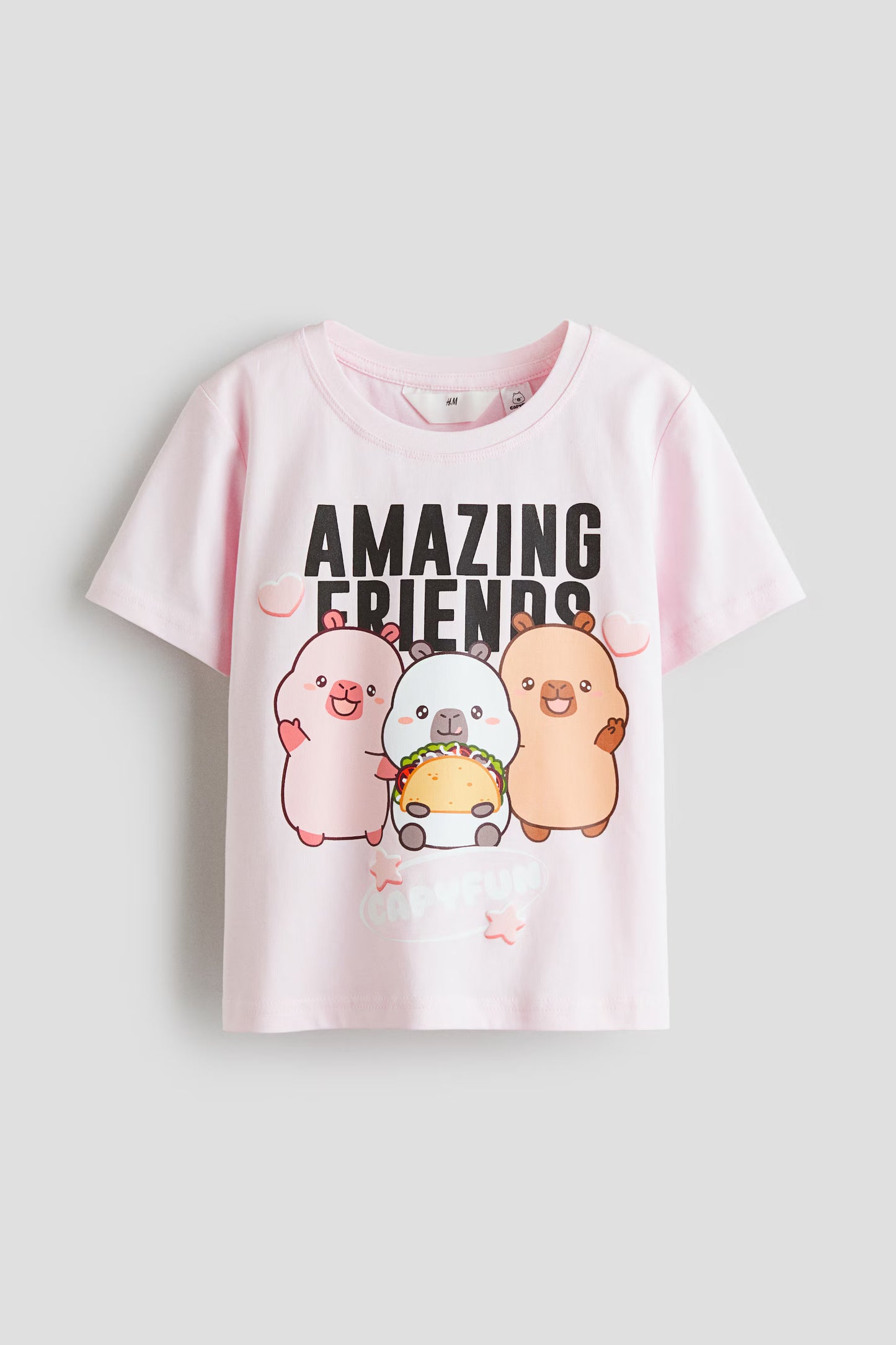 Camisa rosada capibara niña H&M 1360225001