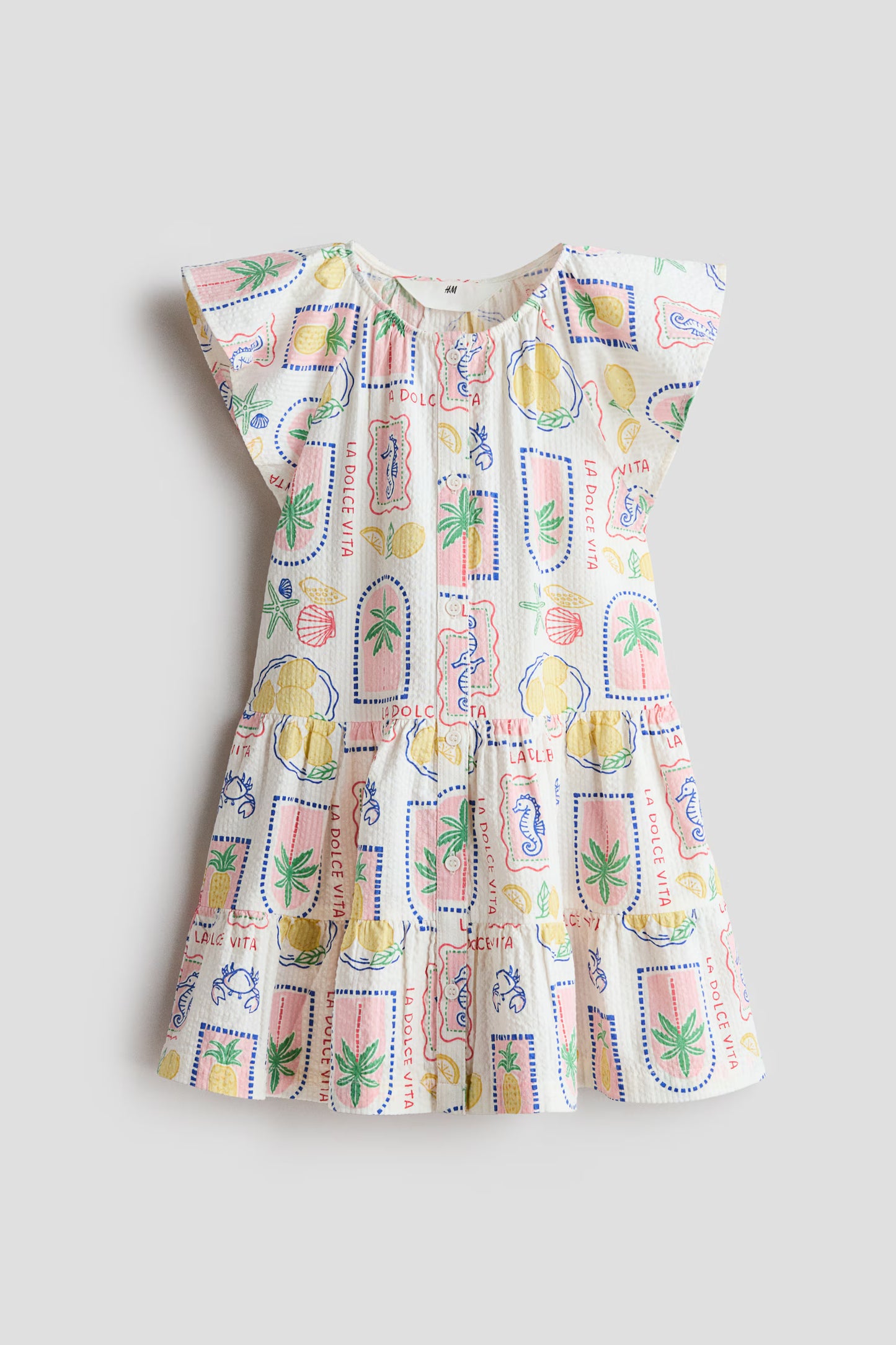 Vestido limones palmera niña H&M 1318697009