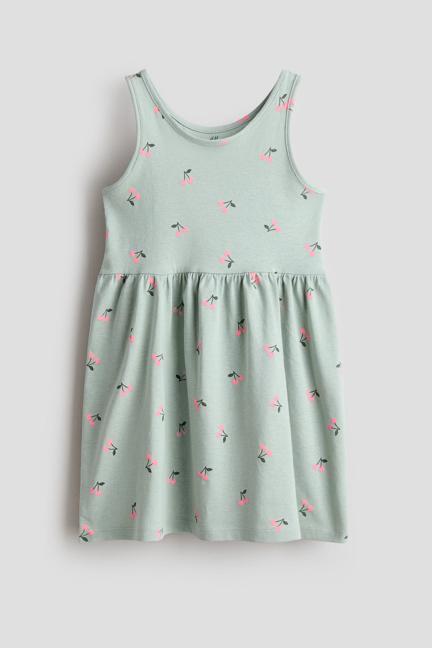 Vestido verde cerezas niña H&M 1157735134