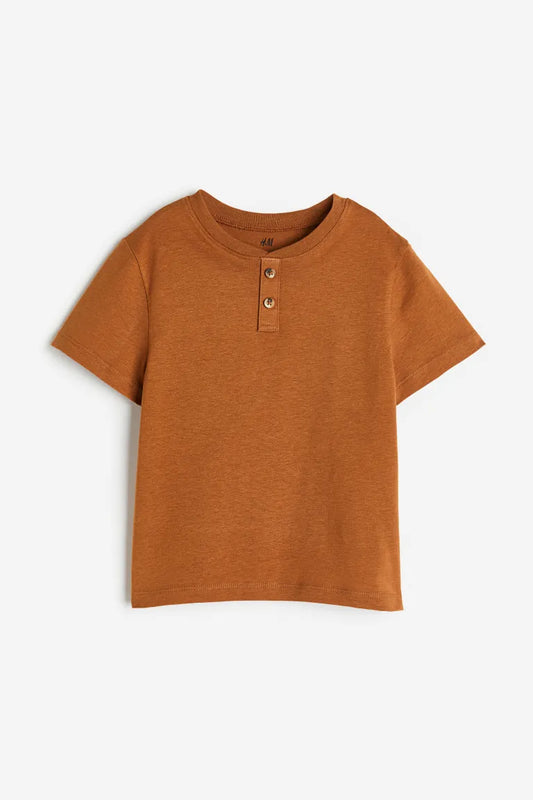 Camisa café henley H&M niño
