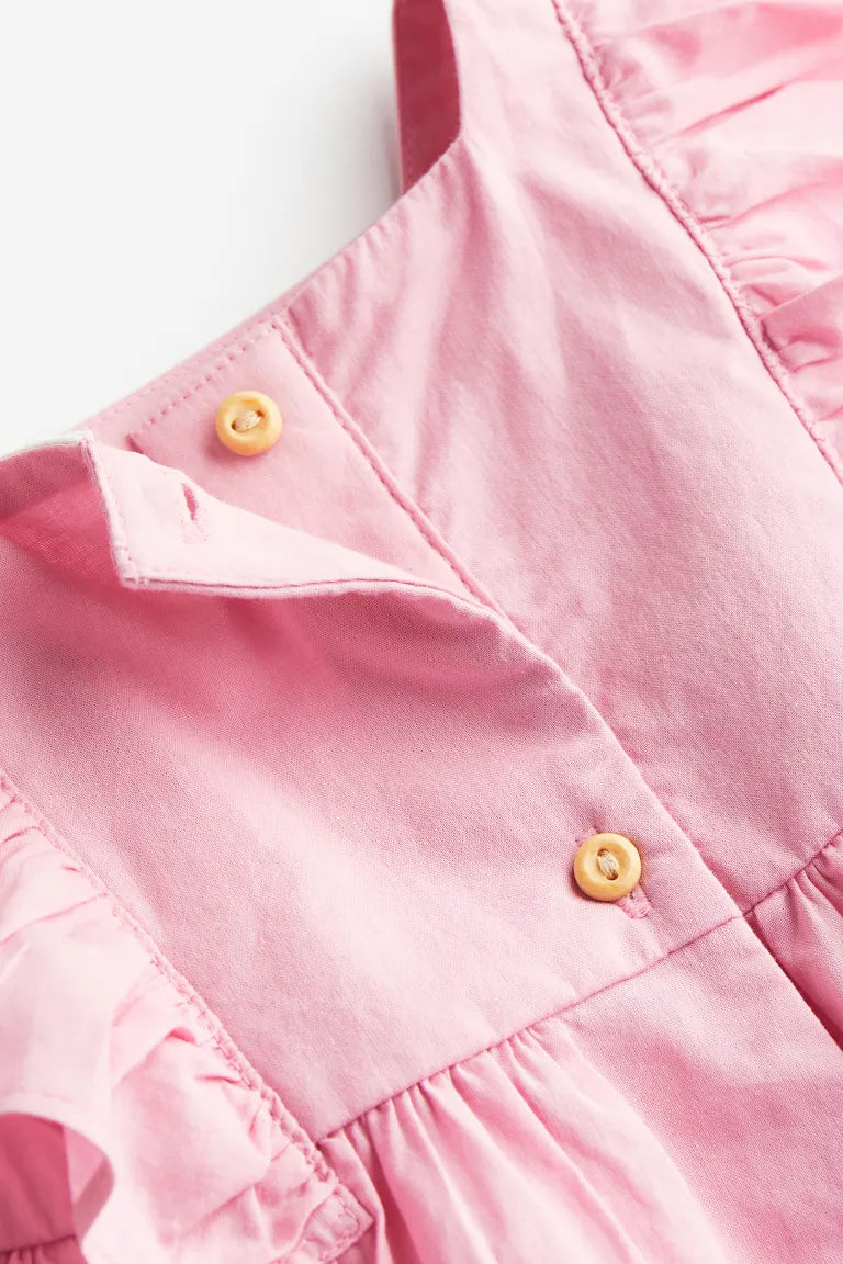 Set 3 piezas camisa rosada leggins diadema H&M bebe niña