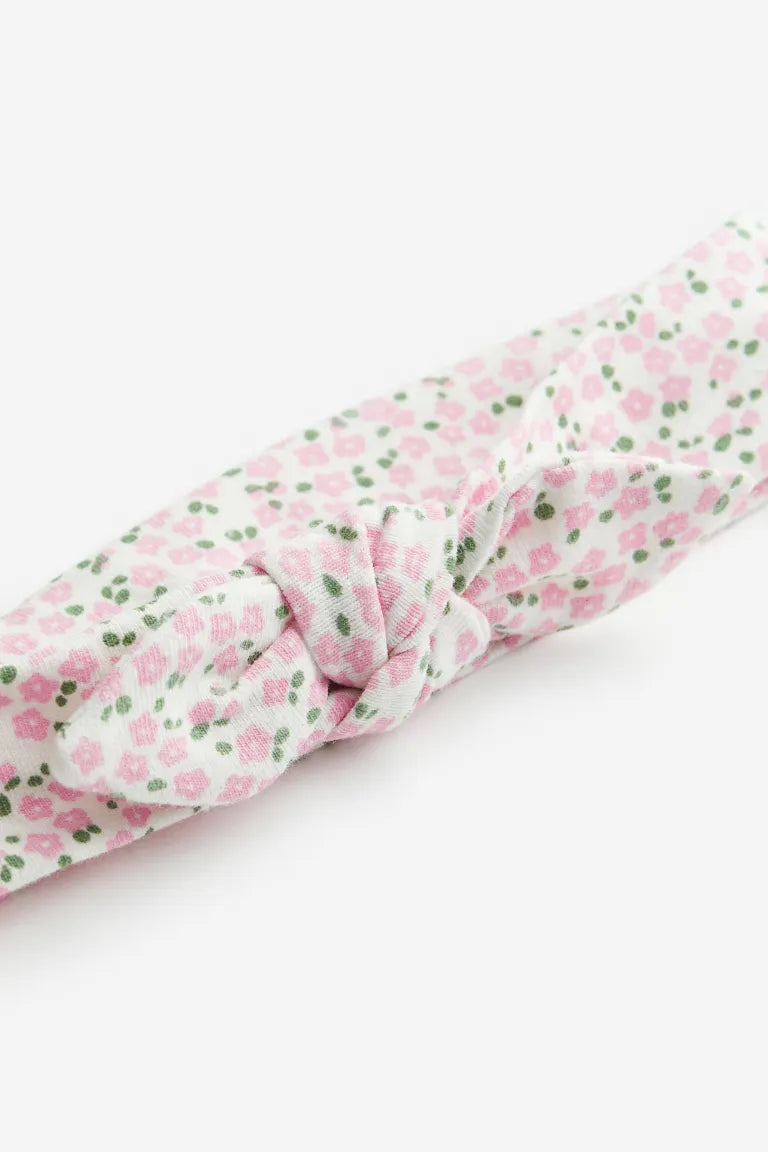 Set 3 piezas camisa rosada leggins diadema H&M bebe niña