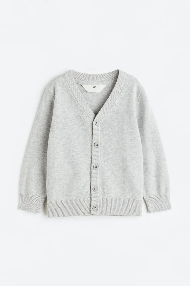 Sueter cardigan gris H M unisex nina nino Kima Shop HN