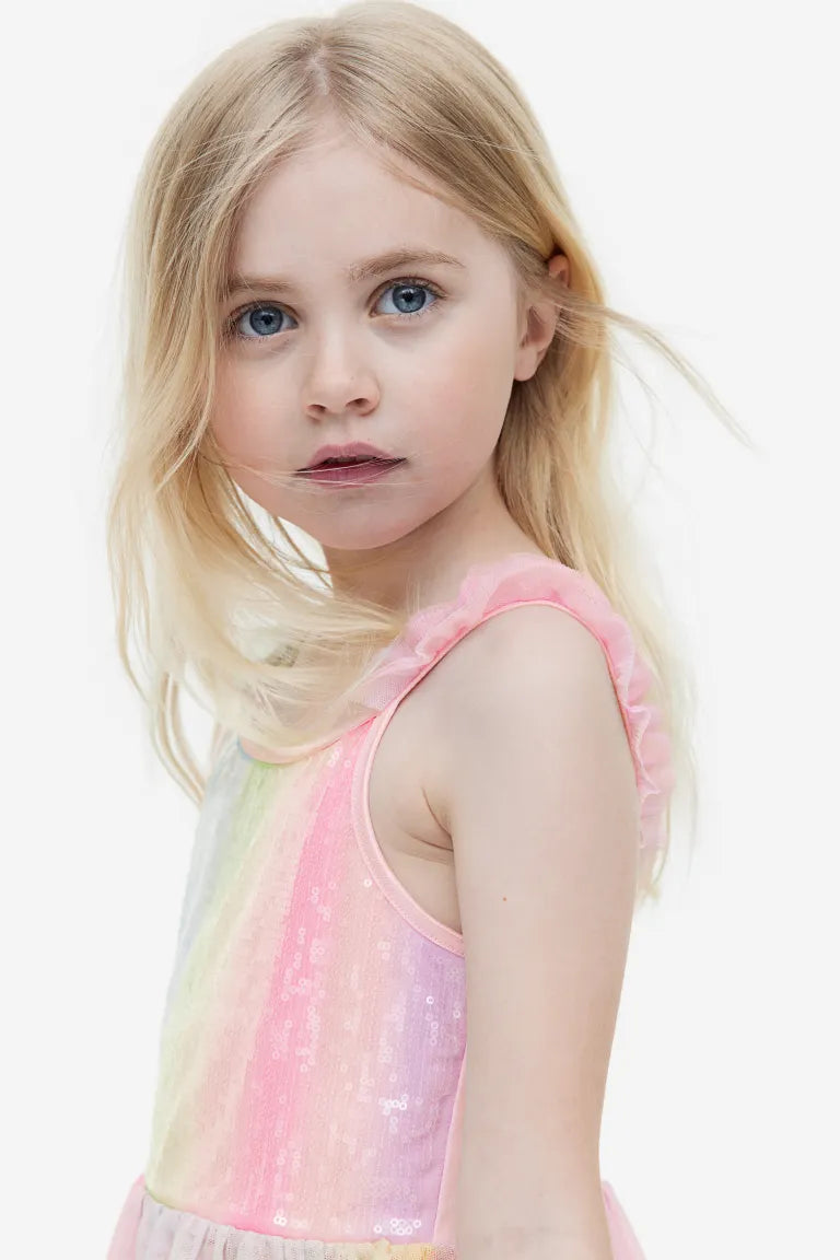 Vestido rosado tutu colores niña H&M 71460592