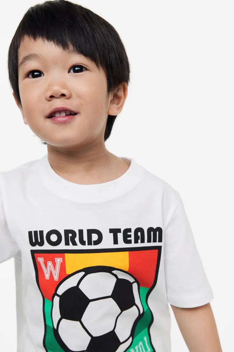 Camisa blanca futbol H&M niño