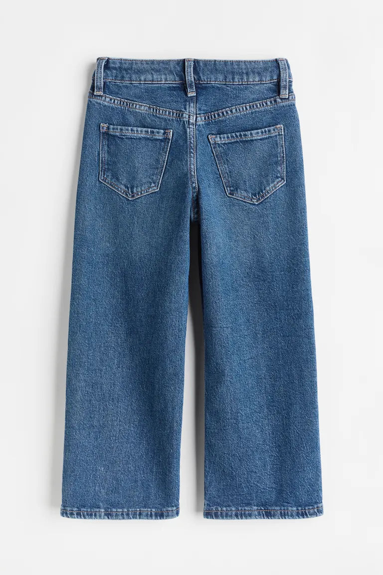 Pantalón jeans niña H&M azul acampanado wide leg 1165482