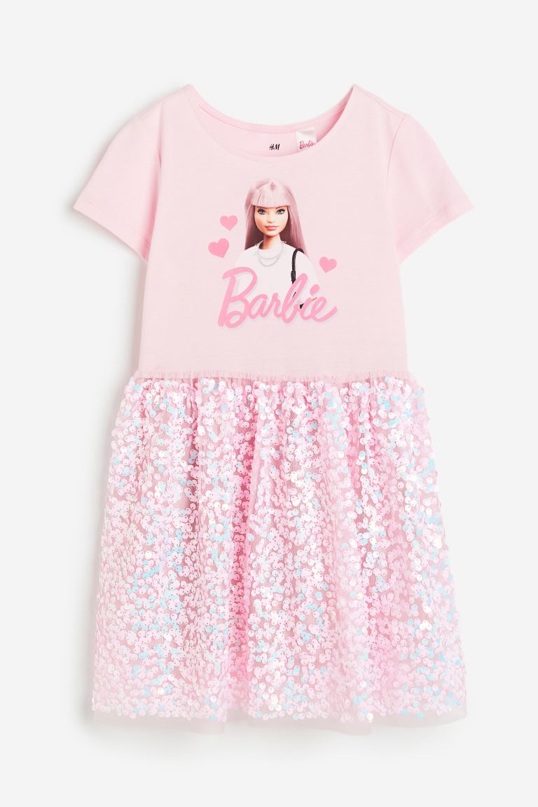 Vestido rosado barbie niña H&M lentejuelas 46088432 – Kima Shop HN