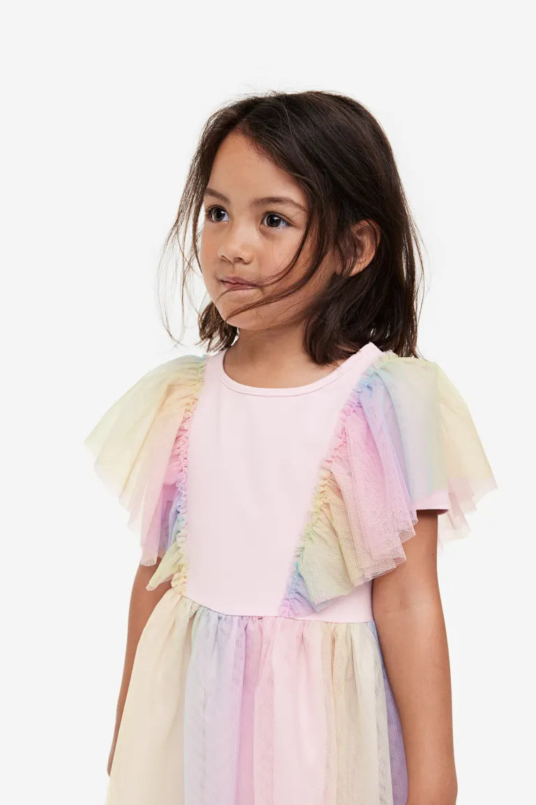 Vestido rosado H&M tutu niña colores ruffle 13384944