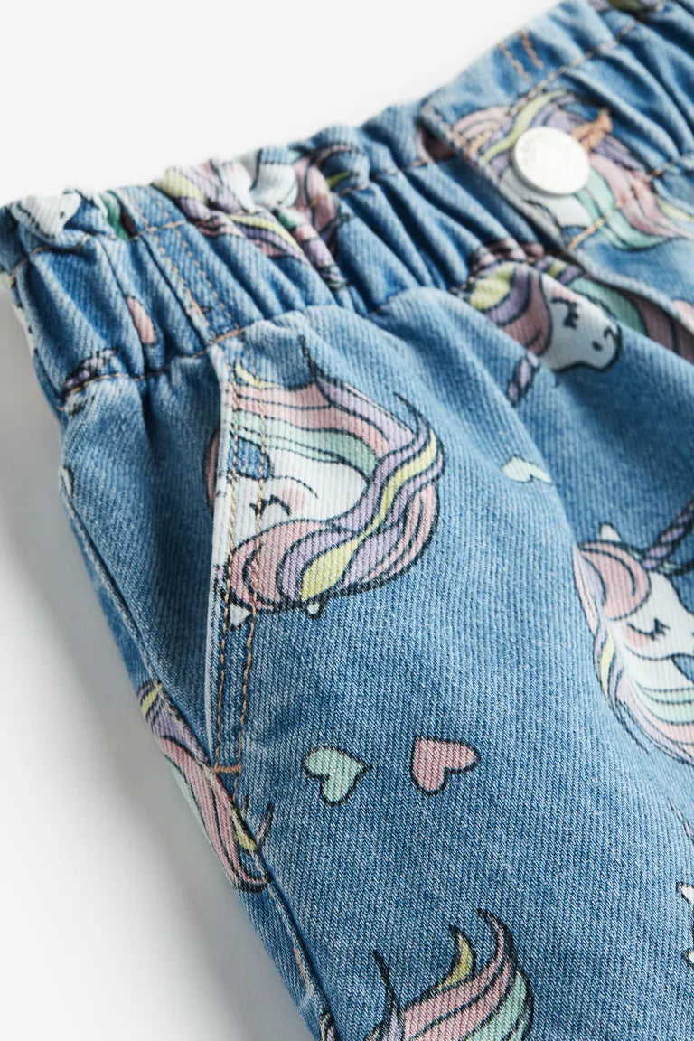 Short jeans unicornio h&m Niña