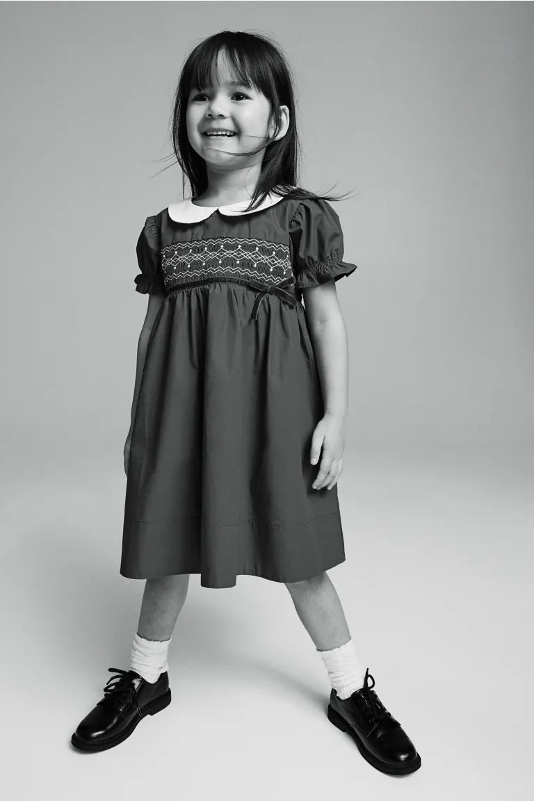 Vestido rojo vino niña H&M coello blanco 55026416