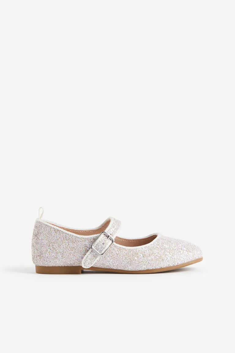 Zapatillas doradas gold pink blancas H&M Gold niña escarchadas