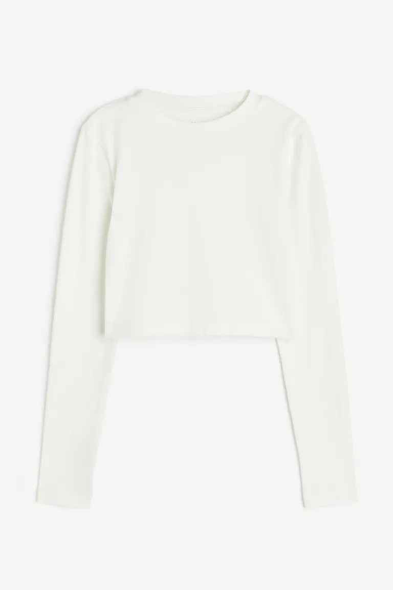 Camisa blanca top niña h&m